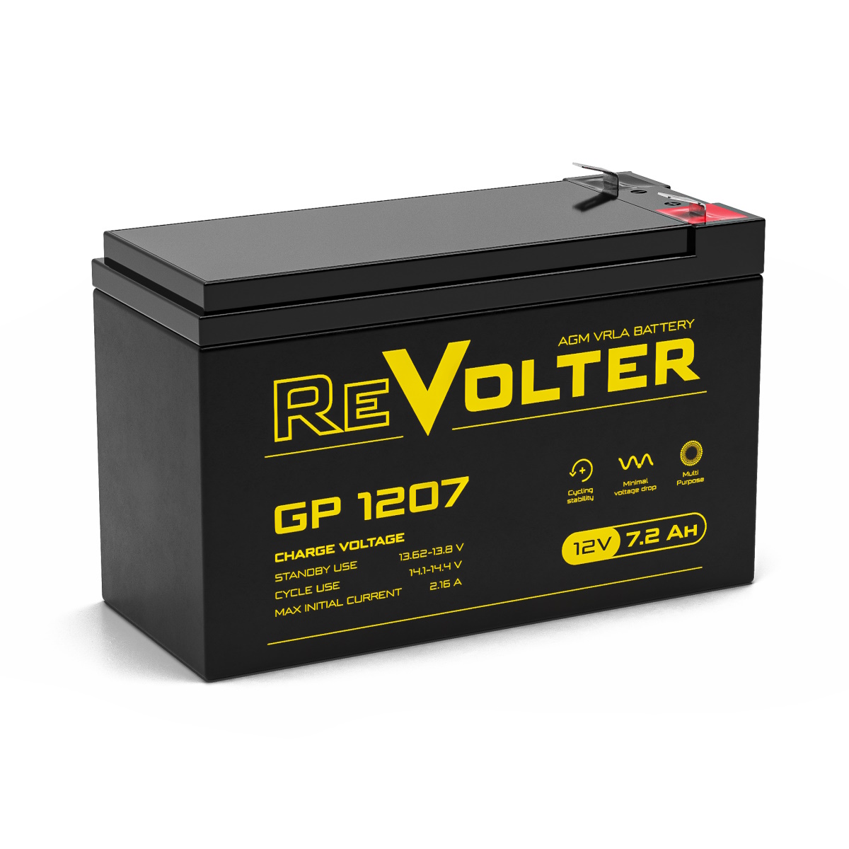 Аккумулятор ReVolter GP 1207 (12В | 7.2Ач) Аккумулятор ReVolter GP 1207 (12В | 7.2Ач)