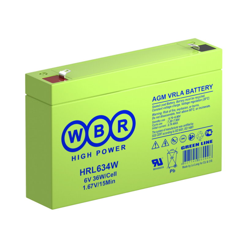 Аккумулятор WBR HRL 634W (6В | 9Ач) Аккумулятор WBR HRL 634W (6В | 9Ач)